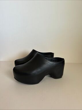 Givenchy Black Sculpted Platform Clogs for Women